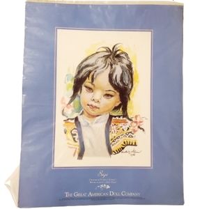 Vintage Great American Doll Company Suzi Watercolor Portrait Poster Art